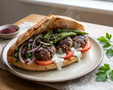 Köfte Ekmek | Turkish Street Food Sandwich