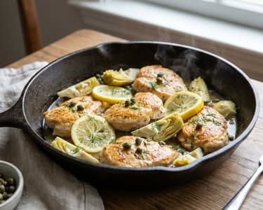 Greek Chicken with Artichokes | Ready in 20 Minutes