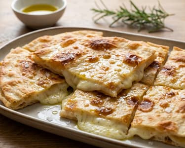 Focaccia di Recco col Formaggio | Crispy & Creamy