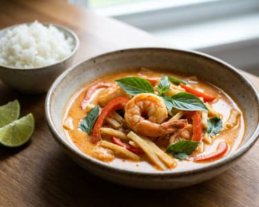 Red Thai Curry with Prawns | Creamy & Aromatic