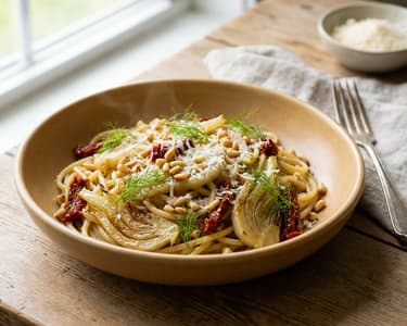 Pasta with Braised Fennel | Mediterranean Delight