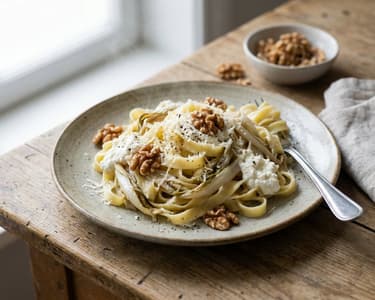 Tagliatelle with Chicory & Walnuts | In 20 Minutes