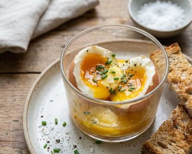 Eggs in a Glass with Chives | Quick Brunch Classic