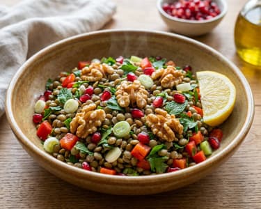 Türkischer Linsensalat | Mit Walnuss & Granatapfel