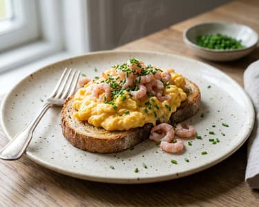 Büsum Scrambled Eggs with Shrimps | North German Brunch Classic