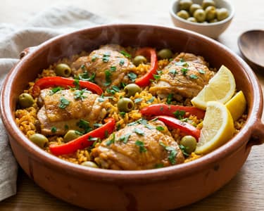 Spanischer Hähnchen-Reistopf | Herzhafter One-Pot