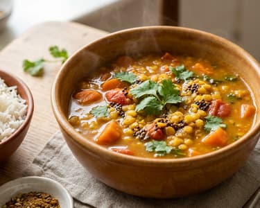 Südindisches Sambar | Aromatisches Linsen-Gemüse-Curry