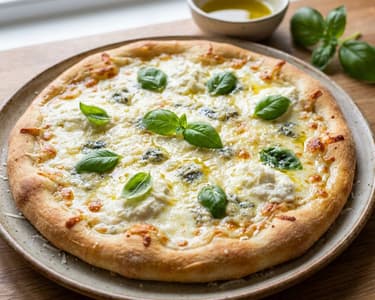 Pizza Bianca Quattro Formaggi | Crispy & creamy