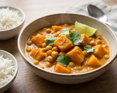 Indisches Kürbis-Kichererbsen-Curry | Aromatisch & cremig