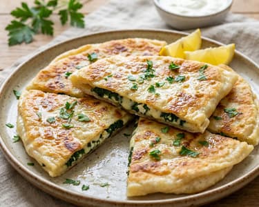 Türkische Käse-Spinat-Gözleme | Knusprige Pfannenfladen