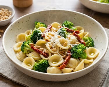 Orecchiette with Broccoli & Sun-Dried Tomatoes | 20 min.