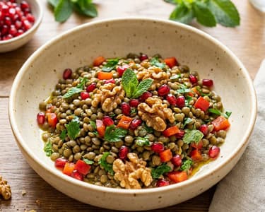 Türkischer Linsensalat | Mit Walnuss & Granatapfel