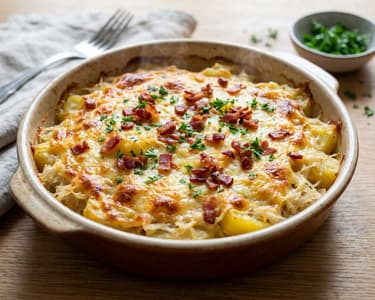 Fränkischer Kartoffel-Sauerkraut-Auflauf | Herzhafter Ofengenuss