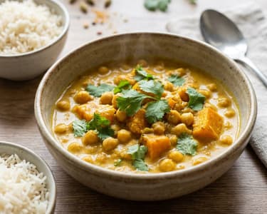 Indisches Kichererbsen-Kürbis-Curry | Cremig & Vegan