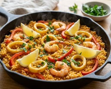 Spanish Squid and Rice Pan | Arroz con Calamares