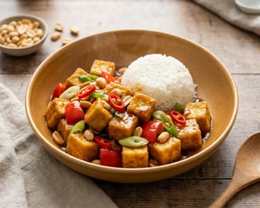 Kung Pao Tofu aus dem Wok | Knusprig & pikant in 15 Min.