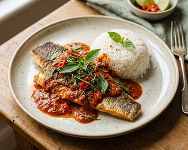 Pla Rad Prik | Crispy Thai Fish in Curry Sauce