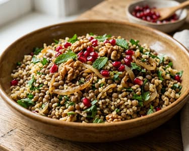 Türkischer Linsen-Bulgur-Salat | Würzig & sättigend