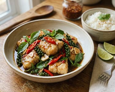 Pad Cha Pla | Fiery Thai Wok Fish with Basil