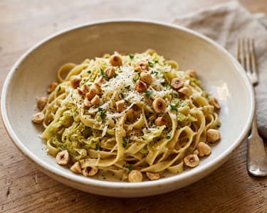 Pasta with Savoy Cabbage & Hazelnuts | Autumnal Delight