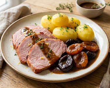 Schlesisches Himmelreich | Zartes Kasseler mit Backobst