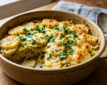 Kartoffel-Wirsing-Auflauf | Deftig & goldbraun überbacken