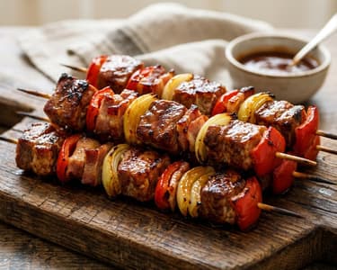 Gegrillte BBQ-Schaschlik-Spieße | Würzig & Saftig