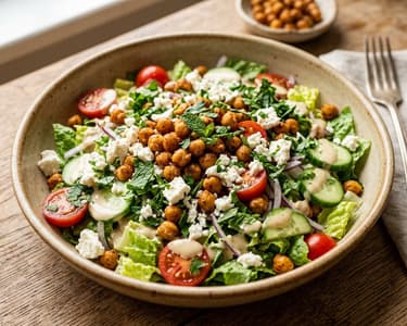 Turkish Roasted Chickpea Salad | Crispy & Spiced