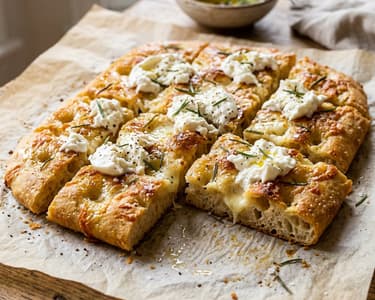 Käse-Focaccia Pugliese | Außen knusprig & cremig