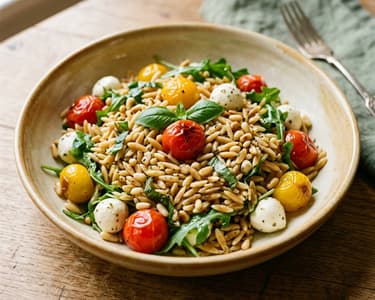 Italian Salad with Toasted Orzo | Tuscan Delight