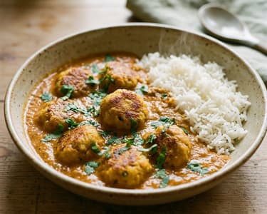 Indisches Linsen-Kofta-Curry | Knusprige Bällchen in Masala-Sauce