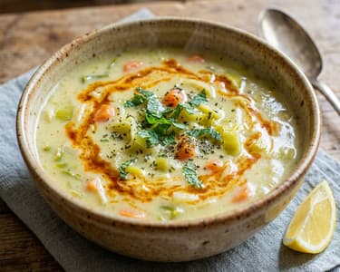 Terbiyeli Pırasa Çorbası | Turkish Leek Soup