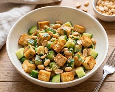 Quick Cucumber Tofu Salad