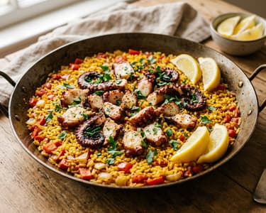 Spanischer Oktopus-Reistopf | Arroz con pulpo