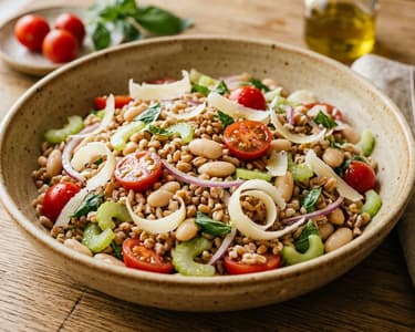 Toskanischer Farro-Salat | Mit Cannellini-Bohnen