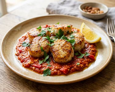 Rape a la Plancha con Romesco | Zarter Seeteufel