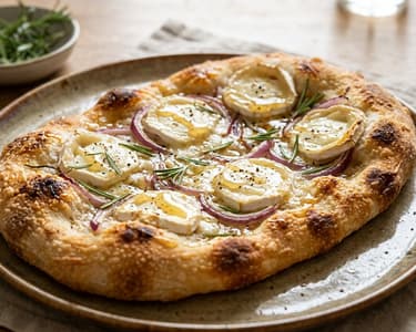 Römische Pinsa mit Ziegenkäse | Knusprig & aromatisch