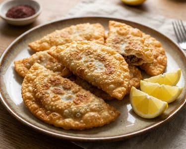 Çibörek | Knusprige türkische Teigtaschen mit Hackfleisch