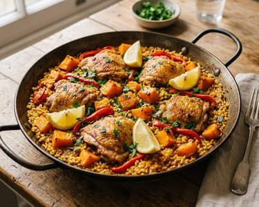 Arroz con Pollo y Calabaza | Spanischer Kürbis-Reistopf
