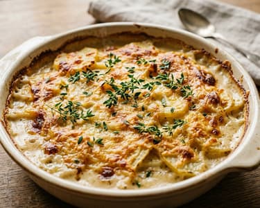 Kartoffel-Pastinaken-Auflauf | Deftig überbacken