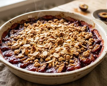 Zwetschgen-Crumble mit Zimtstreuseln | Knusprig & Fruchtig