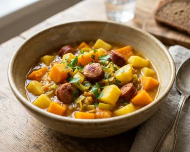 Kürbis-Kartoffel-Eintopf | Deftiger Herbstgenuss