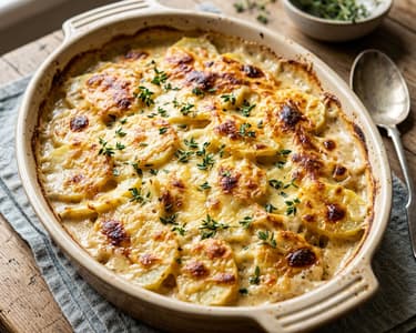 Kartoffel-Pastinaken-Auflauf | Cremig mit Bergkäse überbacken