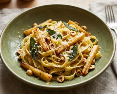 Fettuccine mit karamellisierten Pastinaken | In 25 Minuten