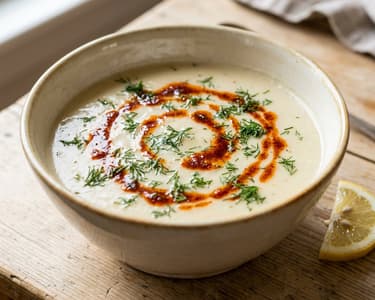 Terbiyeli Kereviz Çorbası | Türkische Selleriesuppe mit Dill-Paprika-Butter