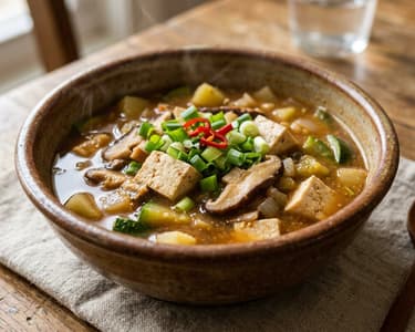 Doenjang-Jjigae mit Tofu | Koreanische Sojabohnen-Suppe