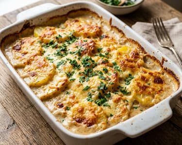 Potato and Celeriac Gratin | Savory & Golden Brown