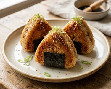 Japanese Chicken Yaki Onigiri | Crispy & Savory