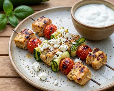 Spieße mit Feta