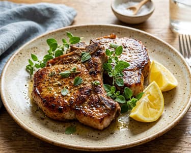 Greek Pork Chops | Juicy with Lemon & Oregano